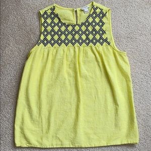 J. Crew Embroidered Sleeveless Linen Cotton Top 6